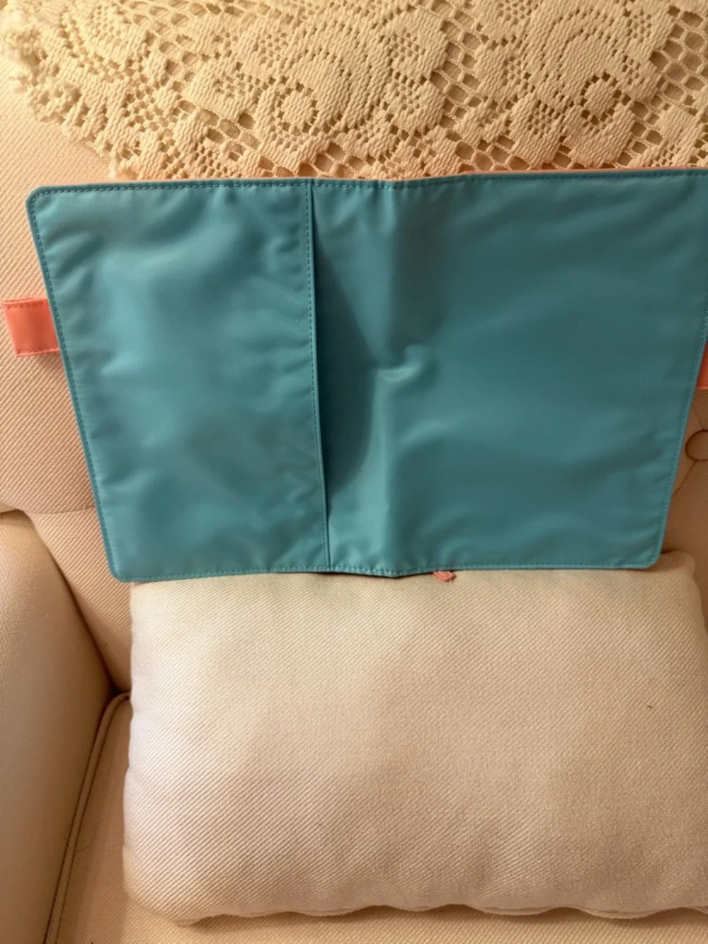 Turquoise and Coral Hobonichi A5 Cover & Cover on Cover - Picture 5 of 9